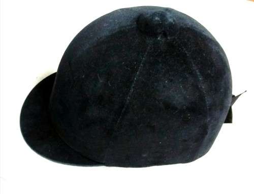Riding Helmet Equestrian Blue Velvet. Size 6